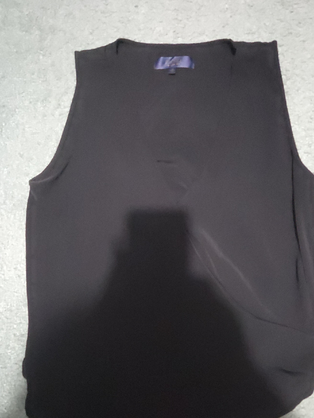 Rachel Black Sleeveless V-Neck Top